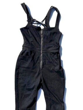 Women’s We The Free CRVY 2nd Ave Sleeveless Bootcut Jumpsuit, Black, Size 10
